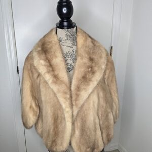 Vintage Blonde Mink Shoulder Wrap
